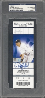 Derek Jeter Signed 3,000 Hit Full Ticket from July 9, 2011 (PSA/DNA and MLB Authenticated)